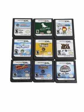 Nintendo 3ds 9 Game Lot - Marvel Super Hero Squad, My Sims, Track Attack, & More